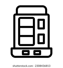 Vending Machine Vector Thick Line Icon For Personal And Commercial Use.
