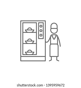 Vending machine, waiter icon. Element of restaurant icon. Thin line icon for website design and development, app development. Premium icon