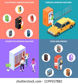 Vending Machines Isometric Design Concept