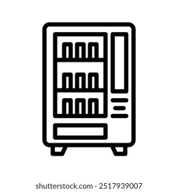 vending machines vector icon color editable