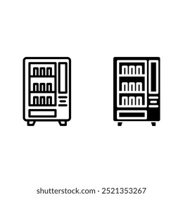 vending machines vector icon set color editable