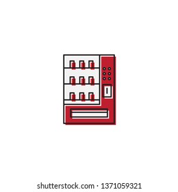 vending machines vector icon, sign, illustration on background