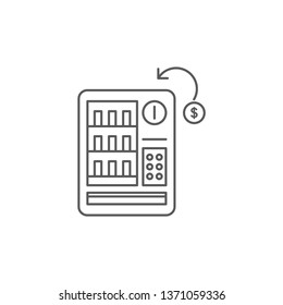 vending machines vector icon, sign, illustration on background