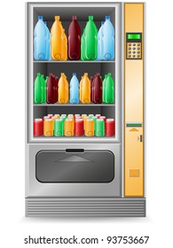 vending water is a machine vector illustration isolated on white background