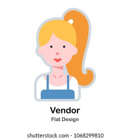 vendor avatar flat vector illustration