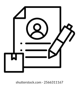 Vendor Contract Icon Element For Design