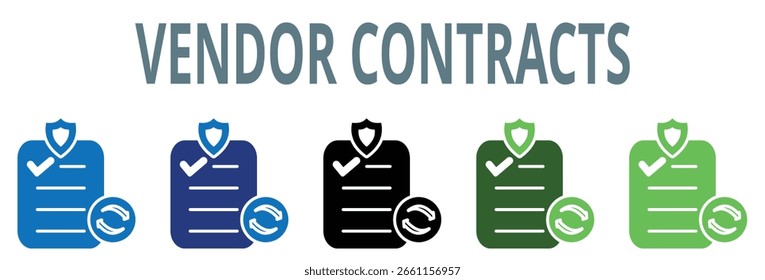 conjunto de ícones de contratos do fornecedor. contém ícone, vetor, ilustração, maquinário, ordens, fornecedor, contratos, fornecedor, acordos, relações
