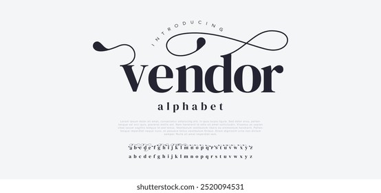 Vendor creative modern stylish calligraphy letter logo design