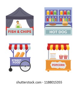 
Vendor Foods Flat Icons 
