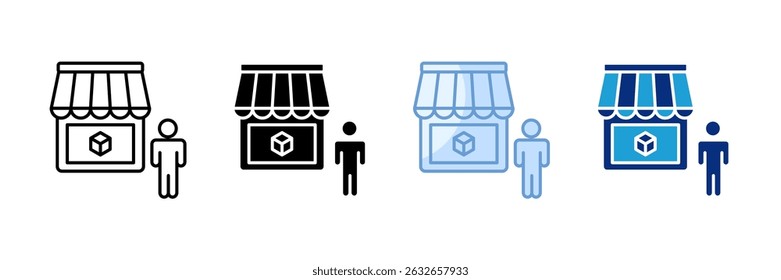 Vendor Icon Set Multiple Style Collection