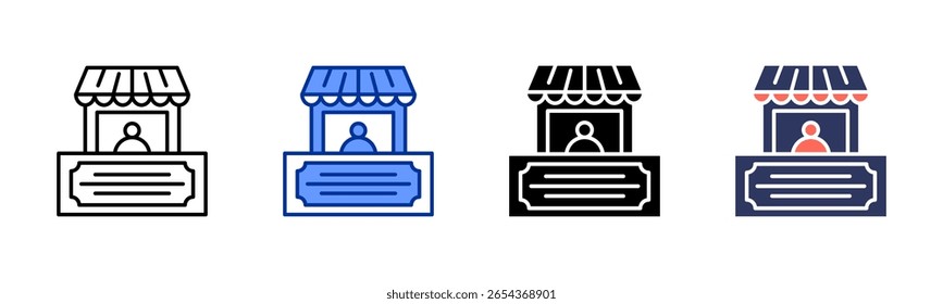 Vendor icon sheet multiple style collection