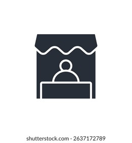vendor icon. vector.Editable stroke.linear style sign for use web design,logo.Symbol illustration.