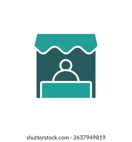 vendor icon. vector.Editable stroke.linear style sign for use web design,logo.Symbol illustration.