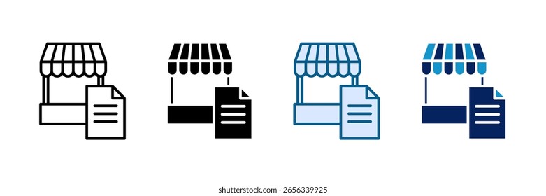 Conjunto de ícones da lista de fornecedores - Conjunto de vários estilos