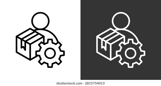 Vendor Management Black And White Multiple Style Icon Set Collection Pack Vector Illustration