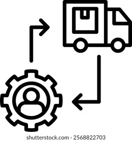 Vendor Management Icon Element For Design