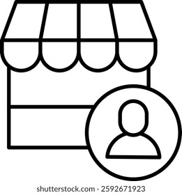 Vendor Outline icon vector illustration