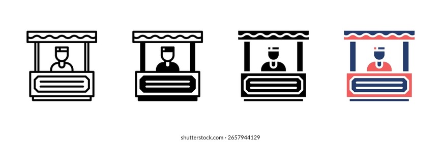 Vendor Pass icon sheet multiple style collection