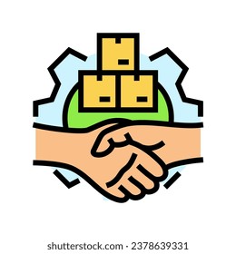 vendor relations logistic manager color icon vector. vendor relations logistic manager sign. isolated symbol illustration