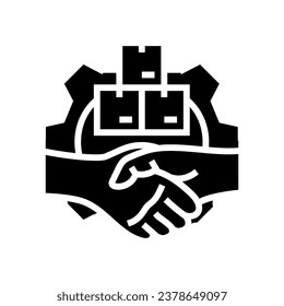 vendor relations logistic manager glyph icon vector. vendor relations logistic manager sign. isolated symbol illustration