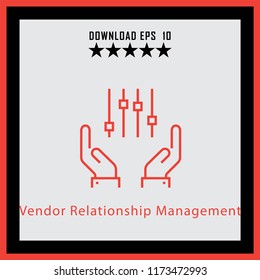 Vendor Relationship Management  Line Icon