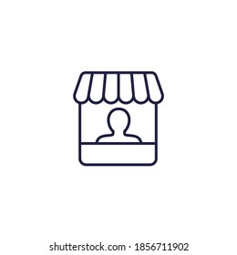 vendor or seller line icon