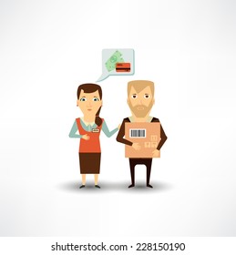 vendor serves customers 