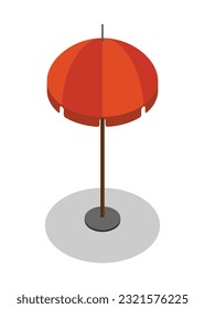 Vendor umbrella. Simple flat illustration.