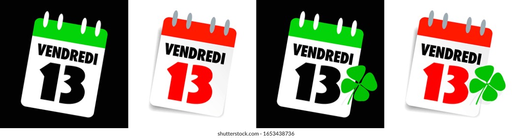 Vendredi 13, friday the 13th in french language