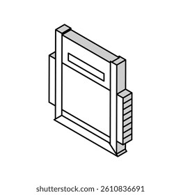 veneer dryer machine isometric icon vector. veneer dryer machine sign. isolated symbol illustration