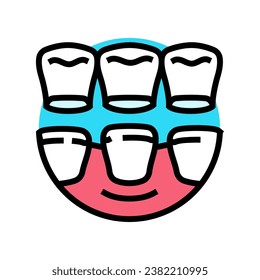 veneers dental procedure color icon vector. veneers dental procedure sign. isolated symbol illustration