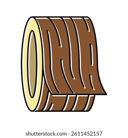 veneers wooden color icon vector. veneers wooden sign. isolated symbol illustration