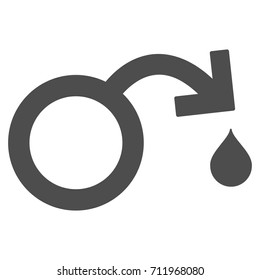 Venereal Disease Impotence vector icon. Style is flat graphic grey symbol.