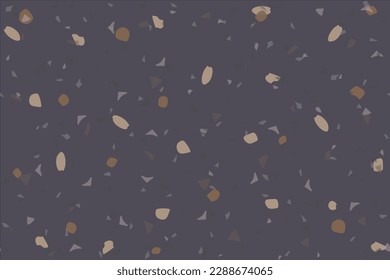 Venetian Abstract Seamless Pattern. Gray Mosaic Stone Background. Terrazzo Floor Marble Texture. Marble Terrazzo Classic Design. Vector Wall Italian Texture. Floor Pavement Irregular Print. Glass Art