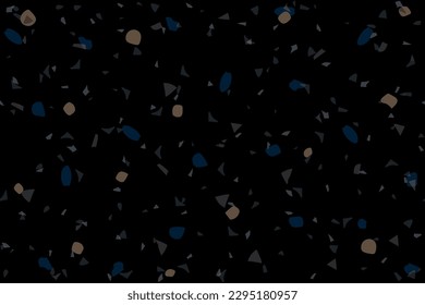 Venetian Abstract Seamless Pattern. Terrazzo Color Vector Pattern. Gray Mosaic Glass Background. Marble Home Granite Texture. Vector Terrazzo Organic Design. Floor Seamless Irregular Print. Stone Art