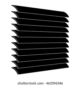 venetian blinds black symbol vector