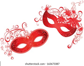 Venetian carnival mask. Vector illustration.