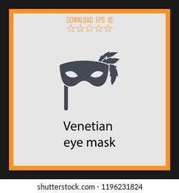 Venetian eye mask  vector icon