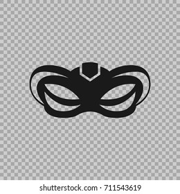 Venetian icon symbol carnival mask isolated on a transparent background