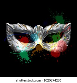 Venetian mask background vector
