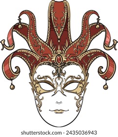 Venetian mask - An illustration of a decorated mask