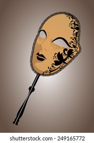 Venetian mask on vector background 