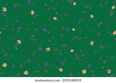 venezianisches nahtloses abstraktes Muster. Terrazzo Farbvektormuster. grauer Marmorglashintergrund. Mosaik Terrazzo Terazzo Design. Vector Rock Italienische Textur. Stone Terrazzo unregelmäßige Druck. Bodenkunst