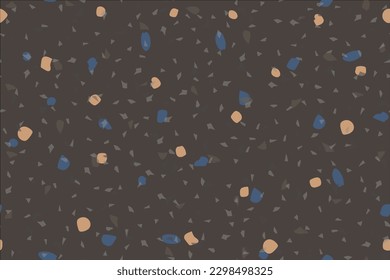 Textura abstracta veneciana sin costura. Fondo de cristal del vector gris. Patrón italiano de Marble Home. Material Mosaico de vidrio Terrazzo. Diseño clásico Mosaic Terrazzo. Acondicionamiento del suelo Impresión irregular. Arte de piedra