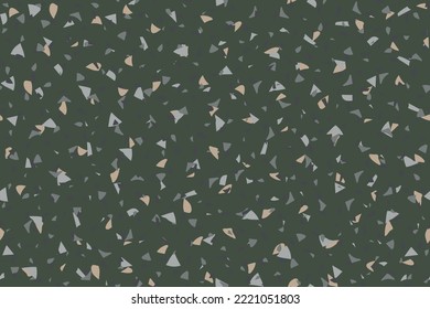 Patrón veneciano de Terrazzo. Marble Resumen Diseño Granito. Fondo de Piedra Vector Gris. Suelo Impresión Sin Pescado De La Textura De Granito De Masa Mosaica. Cristal Veneciano Irregular Art. Terrazzo Beige Quartz Textura.