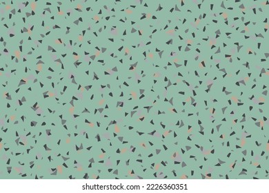 Venetian Terrazzo Pattern. Terrazzo Stone Quartz Material. Gray Marble Stone Background. Mosaic Abstract Ceramic Design. Glass Seamless Print Floor Abstract Irregular Art. Vector Wall Granite Texture.