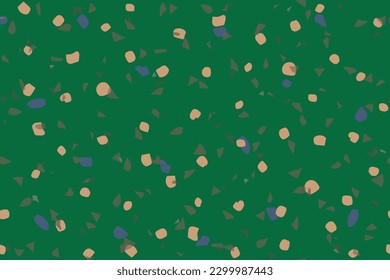 Patrón incomparable de Terrazzo veneciano. Textura de granito de rock mosaico. Material de Mármol de Piedra Terrazzo. Fondo de cristal del vector gris. Marble Resumen de diseño italiano. Impresión irregular de Terrazzo de Piedra. Arte del suelo
