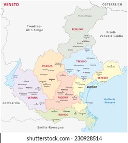 veneto administrative map