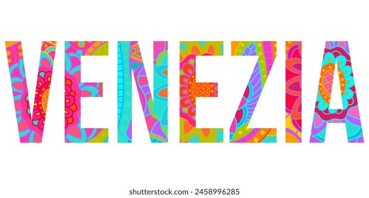 Venezia (Venice) decorative city name text design