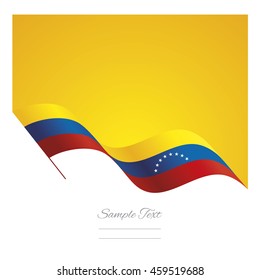 Venezuela abstract wave flag ribbon vector background